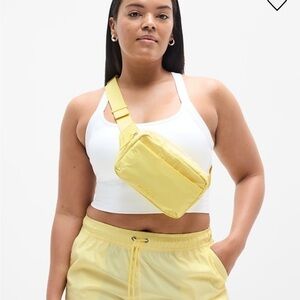 NWT Athleta crossbody belt bag - light yellow